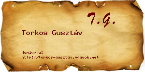 Torkos Gusztáv névjegykártya